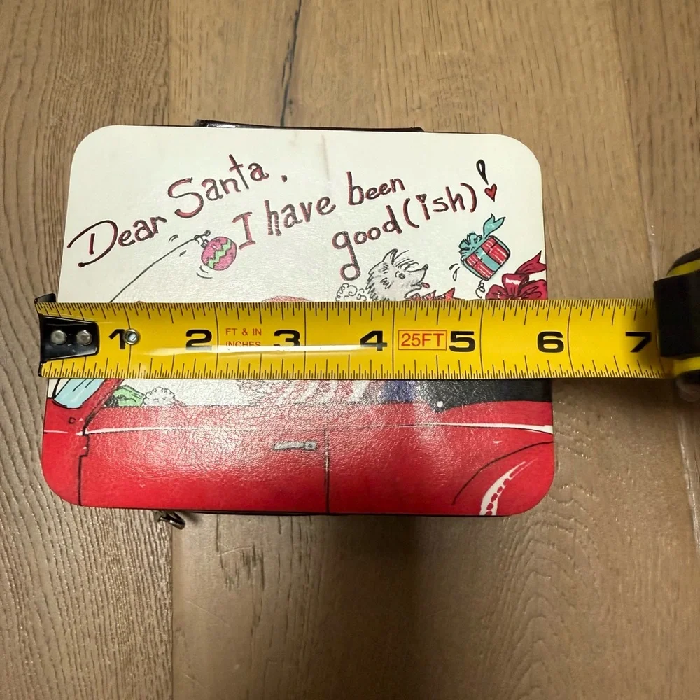 Vintage Brighton Christmas jewelry case with ‘Dear Santa, I’ve been good(ish)’ - Picture 9 of 11